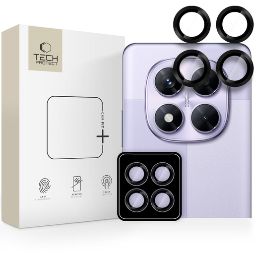 Tech Protect Camring Pro+ kamera védő Xiaomi Redmi Note 14 Pro 5G / Poco X7 5G Fekete Tech Protect Camring Pro+ kamera védő Xiaomi Redmi Note 14 Pro 5G / Poco X7 5G Fekete