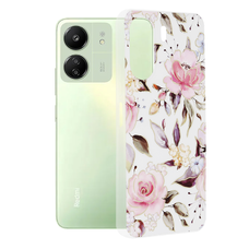  Techsuit - Márványsorozat - Xiaomi Redmi 13C 4G / Poco C65 - Chloe Fehér tok