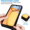  Techsuit - ColorVerse 360 Sorozat + Képernyővédő - Xiaomi Redmi 13C 4G / Poco C65 - Fekete tok - 1. kép