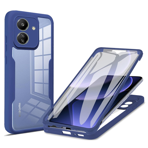 Techsuit - ColorVerse 360 sorozat + képernyővédő - Xiaomi Redmi 13C 4G / Poco C65 - Kék tok Techsuit - ColorVerse 360 sorozat + képernyővédő - Xiaomi Redmi 13C 4G / Poco C65 - Kék tok