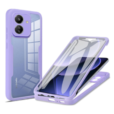  Techsuit - ColorVerse 360 Sorozat + Képernyővédő - Xiaomi Redmi 13C 4G / Poco C65 - Lila tok