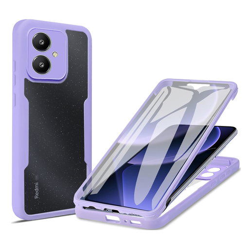 Techsuit - ColorVerse 360 Sorozat + Képernyővédő - Xiaomi Redmi 13C 5G / Poco M6 - Lila tok Techsuit - ColorVerse 360 Sorozat + Képernyővédő - Xiaomi Redmi 13C 5G / Poco M6 - Lila tok