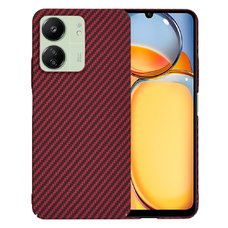  Techsuit - Carbonite FiberShell - Xiaomi Redmi 13C 4G / 13C 5G / Poco M6 / C65 - Piros tok