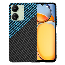  Techsuit - Karbonit Szálhéj - Xiaomi Redmi 13C 4G / 13C 5G / Poco M6 / C65 - Kék Pulzus tok