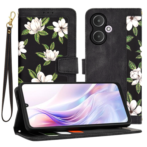 Techsuit - FlipCraft - Xiaomi Redmi 13C 5G / Poco M6 - Hajnal virágai tok Techsuit - FlipCraft - Xiaomi Redmi 13C 5G / Poco M6 - Hajnal virágai tok