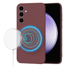  Techsuit - SoftFlex MagSafe - Samsung Galaxy S23 FE - Szilvavörös tok