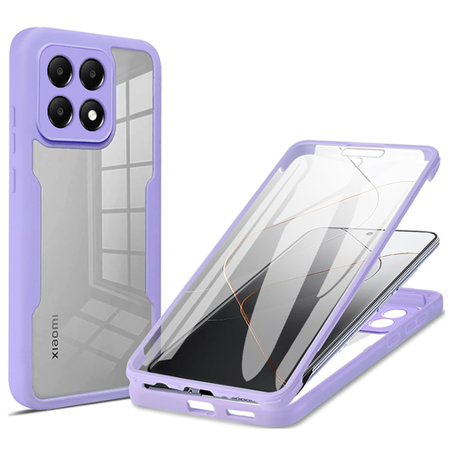Techsuit - ColorVerse 360 Sorozat + Képernyővédő - Xiaomi 14T Pro - Lila tok Techsuit - ColorVerse 360 Sorozat + Képernyővédő - Xiaomi 14T Pro - Lila tok