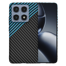  Techsuit - Szénszálas Burkolat - Xiaomi 14T Pro - Kék Pulzus tok
