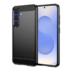  Techsuit - Karbon Szilikon - Samsung Galaxy S25 - Fekete tok