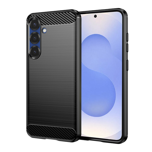 Techsuit - Karbon Szilikon - Samsung Galaxy S25 - Fekete tok Techsuit - Karbon Szilikon - Samsung Galaxy S25 - Fekete tok