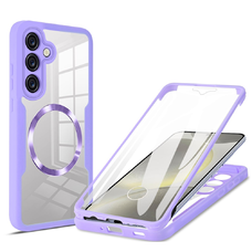 Techsuit - ColorVerse 360 MagSafe Sorozat + Képernyővédő - Samsung Galaxy S25 - Lila tok