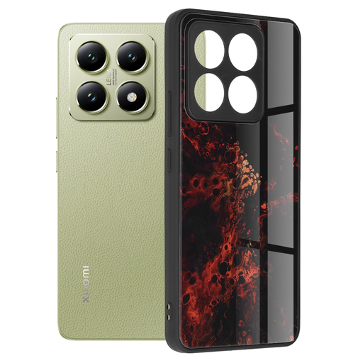 Techsuit - Glaze sorozat - Xiaomi 14T - Vörös Köd tok Techsuit - Glaze sorozat - Xiaomi 14T - Vörös Köd tok