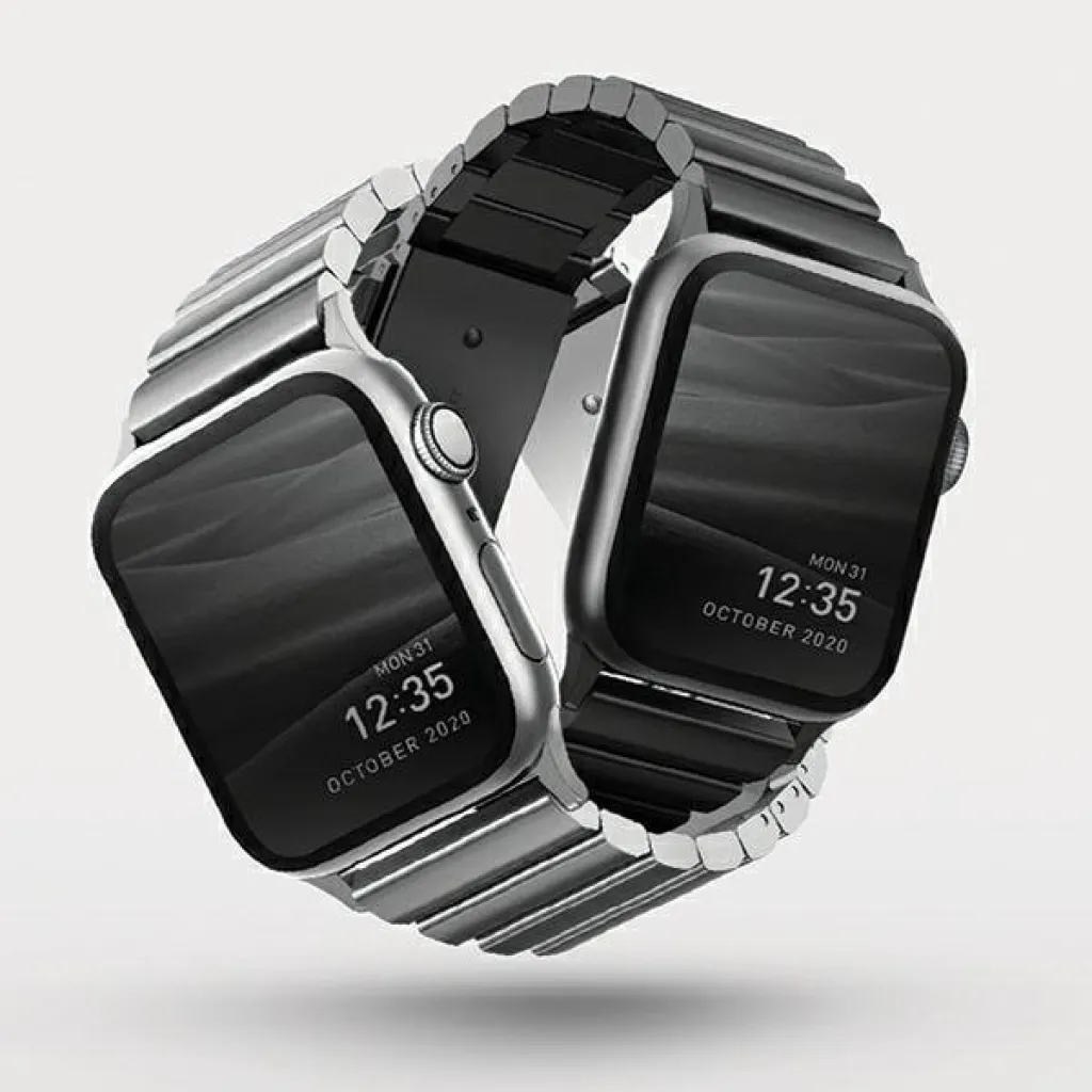 UNIQ Strova nemes acél óraszíj Apple Watch 42/44/45 mm ezüst - 8