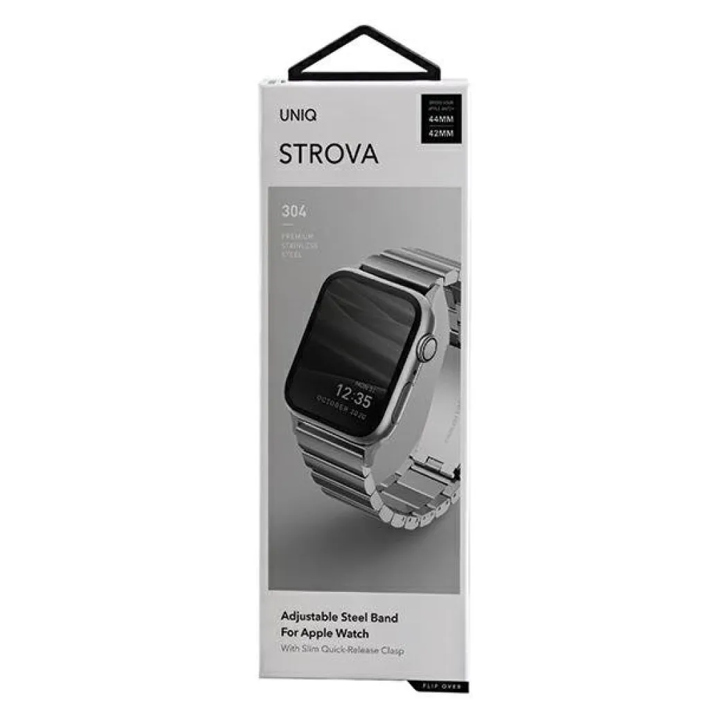 UNIQ Strova nemes acél óraszíj Apple Watch 42/44/45 mm ezüst - 10