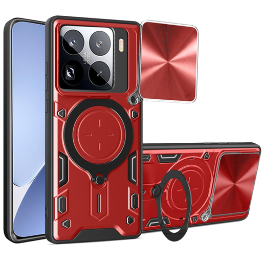 Techsuit - CamGuard Pro - Xiaomi 15 Pro - Piros tok Techsuit - CamGuard Pro - Xiaomi 15 Pro - Piros tok
