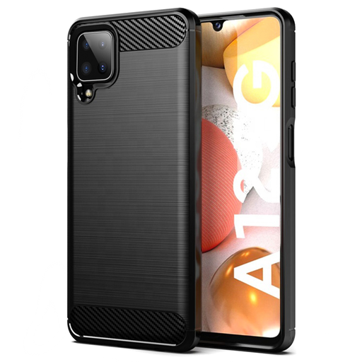 Techsuit - Szénszilikon - Samsung Galaxy A12 / A12 Nacho - Fekete tok Techsuit - Szénszilikon - Samsung Galaxy A12 / A12 Nacho - Fekete tok
