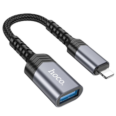 HOCO adapter iPhone Lightning 8-pin (férfi) USB (női) 3.0 UA24 fekete,