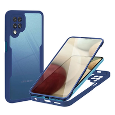  Techsuit - ColorVerse 360 Sorozat + Kijelzővédő - Samsung Galaxy A12 - Kék tok
