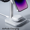  ESR - 3 az 1-ben HaloLock töltőállomás - iPhone MagSafe, AirPods Pro és Apple Watch számára, levehető óra töltővel - Fehér - 3. kép