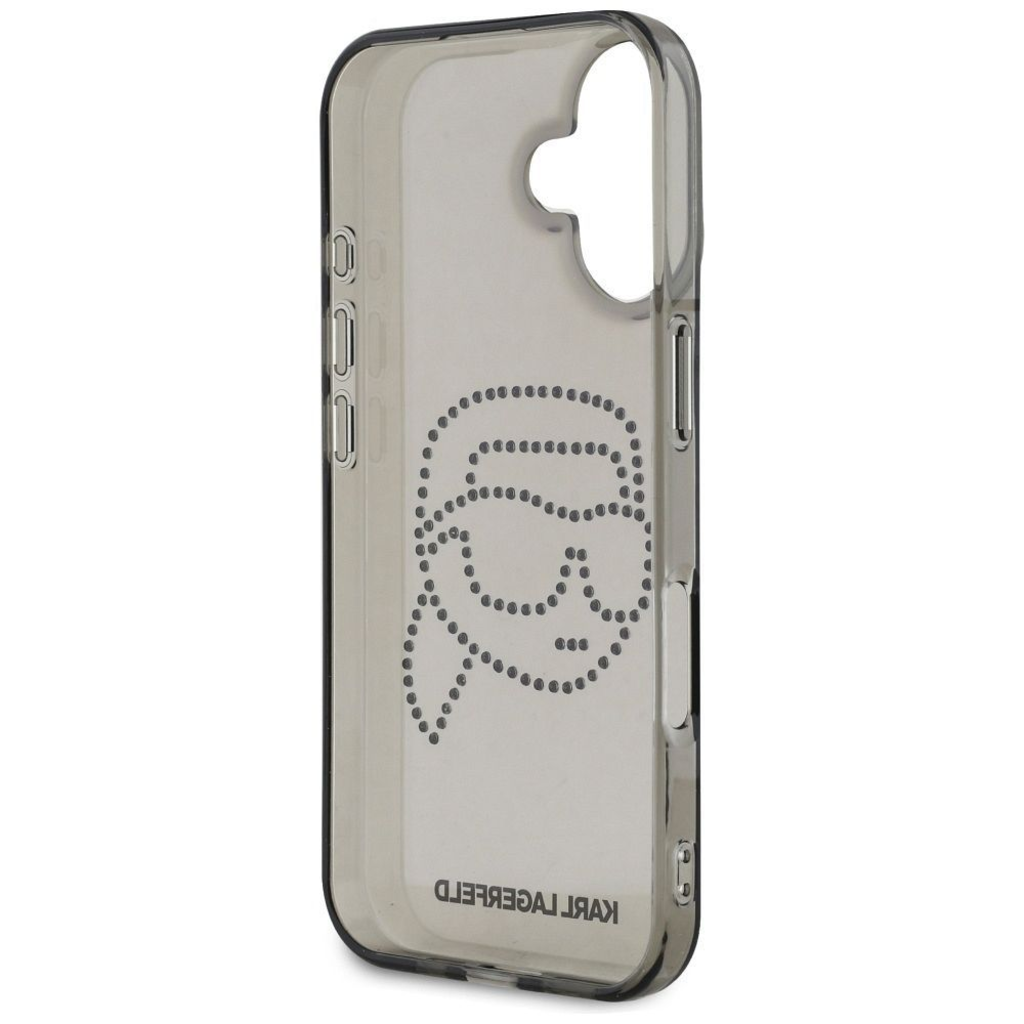  iPhone 16 Pro fekete KARL LAGERFELD KLHCP16LHKHDCELK (IML Rhinestones S K Head) tok - 7