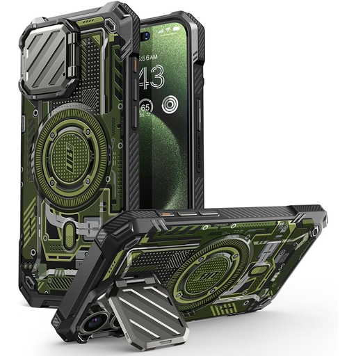 Supcase - Unicorn Beetle XT MagSafe - iPhone 15 Pro Max - Zöld áramkör tok Supcase - Unicorn Beetle XT MagSafe - iPhone 15 Pro Max - Zöld áramkör tok