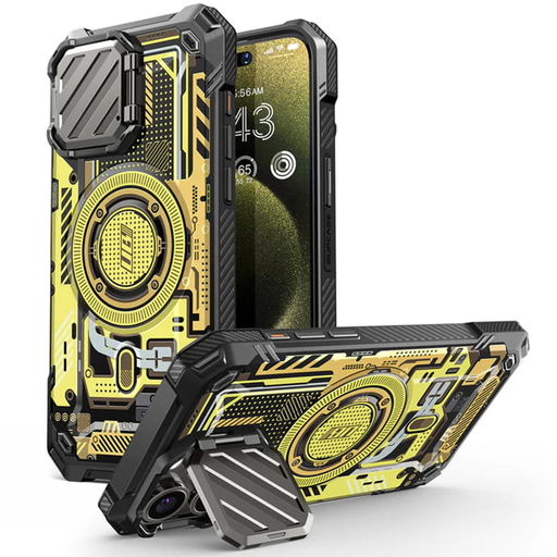 Supcase - Unicorn Beetle XT MagSafe - iPhone 15 Pro Max - Sárga Áramkör tok Supcase - Unicorn Beetle XT MagSafe - iPhone 15 Pro Max - Sárga Áramkör tok