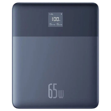  Baseus - Power Bank Blade (P10063801323-00) - 2x Type-C, 65W, 12000mAh, Digitális Kijelző, Kábellel USB-C - Kék