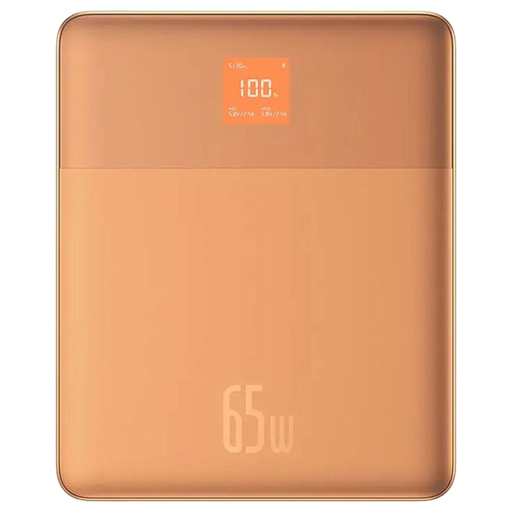  Baseus - Power Bank Blade (P10063801733-00) - 2x Type-C, 65W, 12000mAh, Digitális Kijelző, USB-C Kábellel - Narancssárga