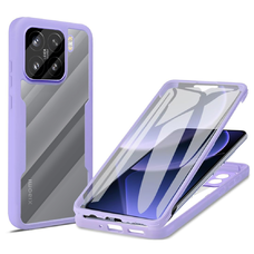  Techsuit - ColorVerse 360 Sorozat + Képernyővédő - Xiaomi 15 - Lila tok