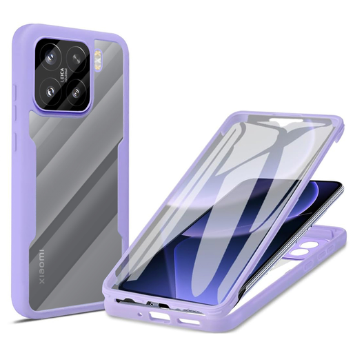 Techsuit - ColorVerse 360 Sorozat + Képernyővédő - Xiaomi 15 - Lila tok Techsuit - ColorVerse 360 Sorozat + Képernyővédő - Xiaomi 15 - Lila tok