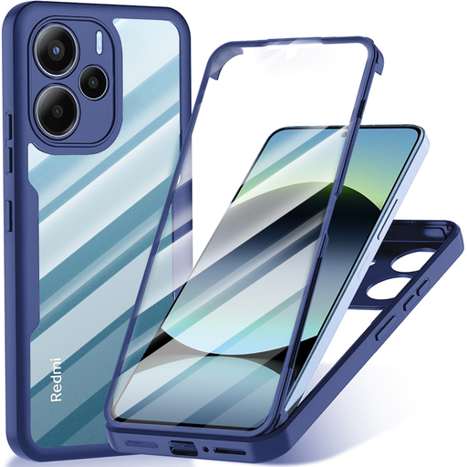 Techsuit - ColorVerse 360 Sorozat + Képernyővédő - Xiaomi Redmi Note 14 4G - Kék tok Techsuit - ColorVerse 360 Sorozat + Képernyővédő - Xiaomi Redmi Note 14 4G - Kék tok