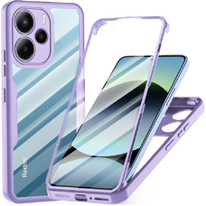  Techsuit - ColorVerse 360 Sorozat + Képernyővédő - Xiaomi Redmi Note 14 4G - Lila tok
