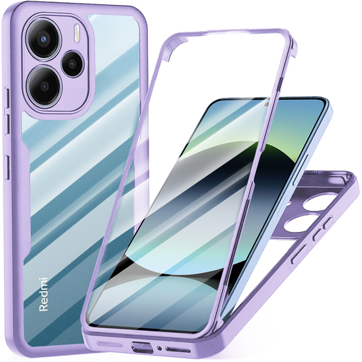 Techsuit - ColorVerse 360 Sorozat + Képernyővédő - Xiaomi Redmi Note 14 4G - Lila tok Techsuit - ColorVerse 360 Sorozat + Képernyővédő - Xiaomi Redmi Note 14 4G - Lila tok