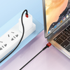 Blavec Cable Raptor fonott - USB Type C - 3A 1 méter Apple CarPlay/Android Auto (CRA-UC3BR10) fekete-piros - 2. kép