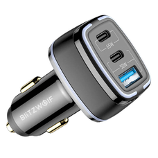 Autós Töltő BlitzWolf BW-BC4 115W 3-Port USB PD