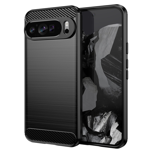 Techsuit - Karbonszilikon - Google Pixel 9 Pro XL - Fekete tok Techsuit - Karbonszilikon - Google Pixel 9 Pro XL - Fekete tok
