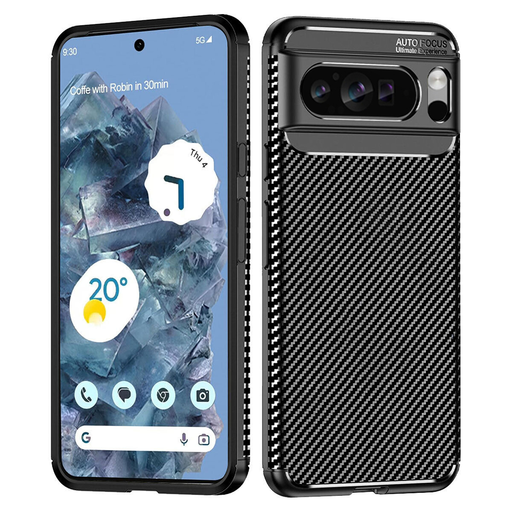  Techsuit - Karbonszálas - Google Pixel 9 Pro XL - Fekete tok