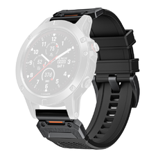  Techsuit - QuickFit 26 mm-es óraszíj (W068) - Garmin Fenix 3/3 HR/5X/5X Plus/6X/6X Pro/7X/7X Pro Solar - Fekete