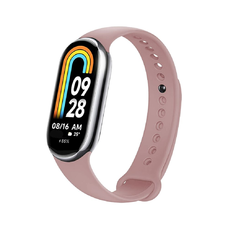  Rögzített - Szilikon szíj - Xiaomi Mi Band 8 / 8 NFC / 9 / 9 NFC - Rózsaszín