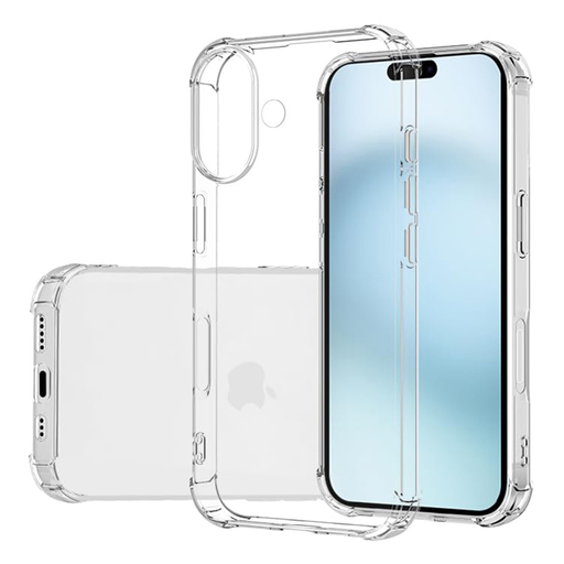 Techsuit - Ütésálló Átlátszó Szilikon - iPhone 16 - Átlátszó tok Techsuit - Ütésálló Átlátszó Szilikon - iPhone 16 - Átlátszó tok