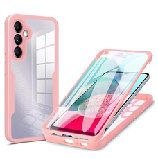  Techsuit - ColorVerse 360 Sorozat + Képernyővédő - Samsung Galaxy A14 4G / A14 5G - Rózsaszín tok