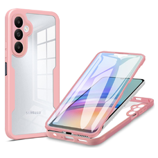  Techsuit - ColorVerse 360 Sorozat + Képernyővédő - Samsung Galaxy A05s - Rózsaszín tok