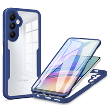 Techsuit - ColorVerse 360 Sorozat + Képernyővédő - Samsung Galaxy A05s - Kék tok