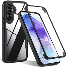  Techsuit - ColorVerse 360 Sorozat + Képernyővédő - Samsung Galaxy A55 5G - Fekete tok