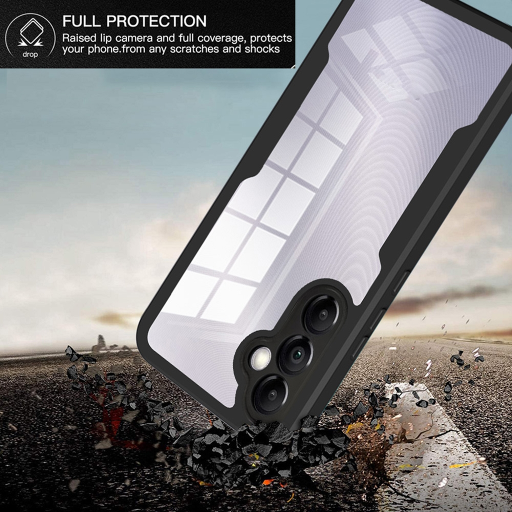  Techsuit - ColorVerse 360 Sorozat + Képernyővédő - Samsung Galaxy A25 5G - Kék tok - 5