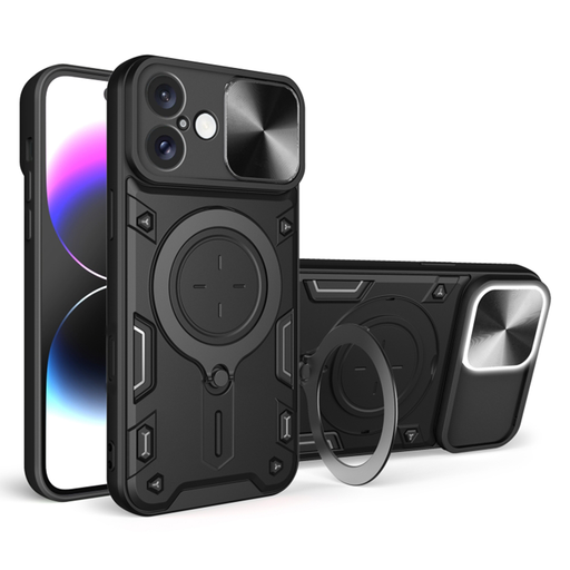 Techsuit - CamGuard Pro - iPhone 16 - Fekete tok Techsuit - CamGuard Pro - iPhone 16 - Fekete tok