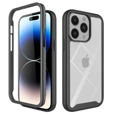  Techsuit - Defense360 Pro + Képernyővédő - iPhone 14 Pro - Fekete tok