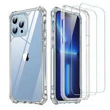  ESR - [3 az 1-ben Csomag] Air Armor 360 + 2 db Kijelzővédő - iPhone 13 Pro Max - Átlátszó tok