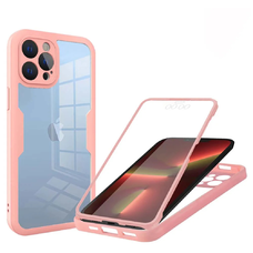  Techsuit - ColorVerse 360 Sorozat + Kijelzővédő - iPhone 13 Pro - Rózsaszín tok