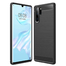  Techsuit - Carbon Szilikon - Huawei P30 Pro / P30 Pro New Edition - Fekete tok